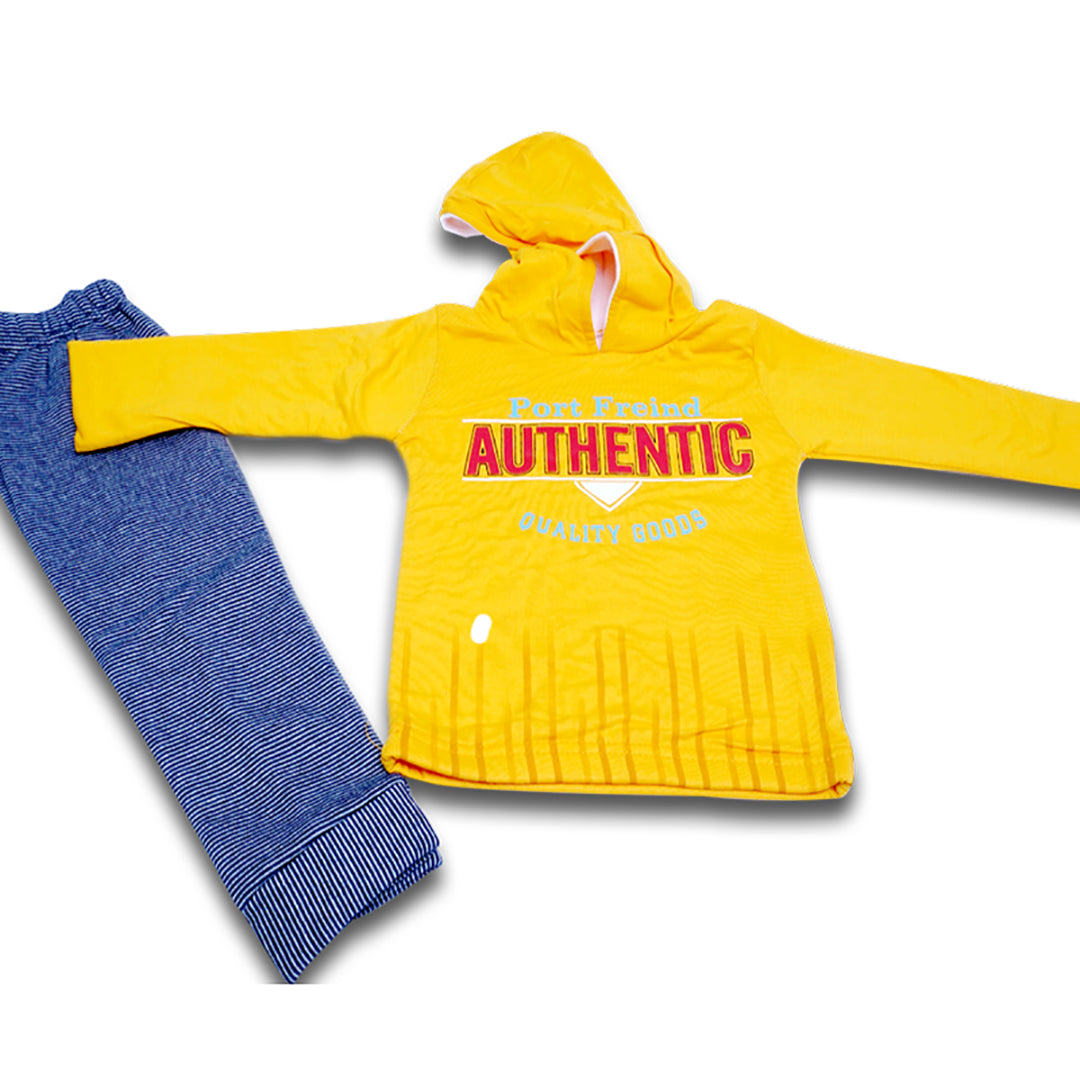 Boys letter graphic embroidery pull over hoodie