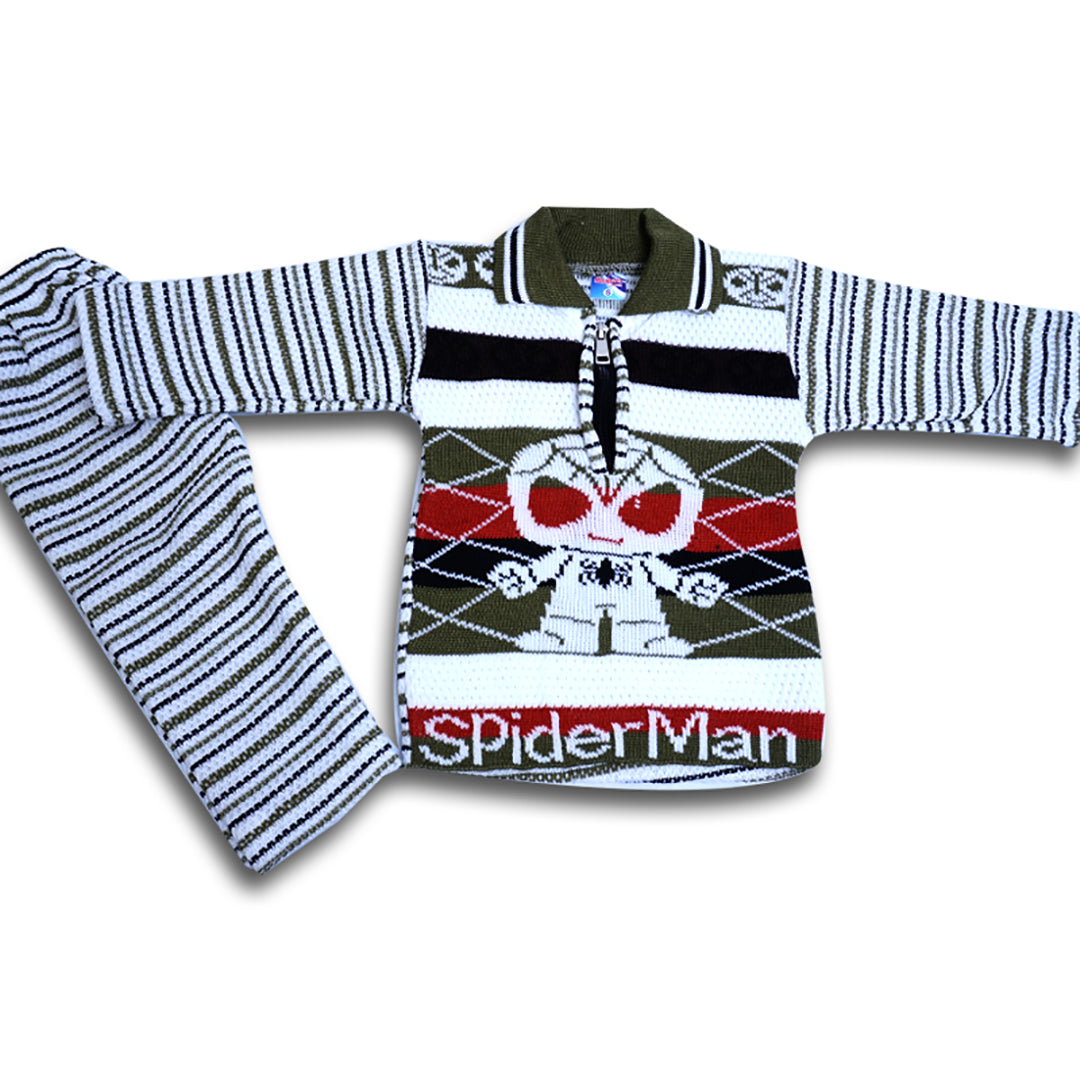 Kids cable knit sweatshirts in full sleeves