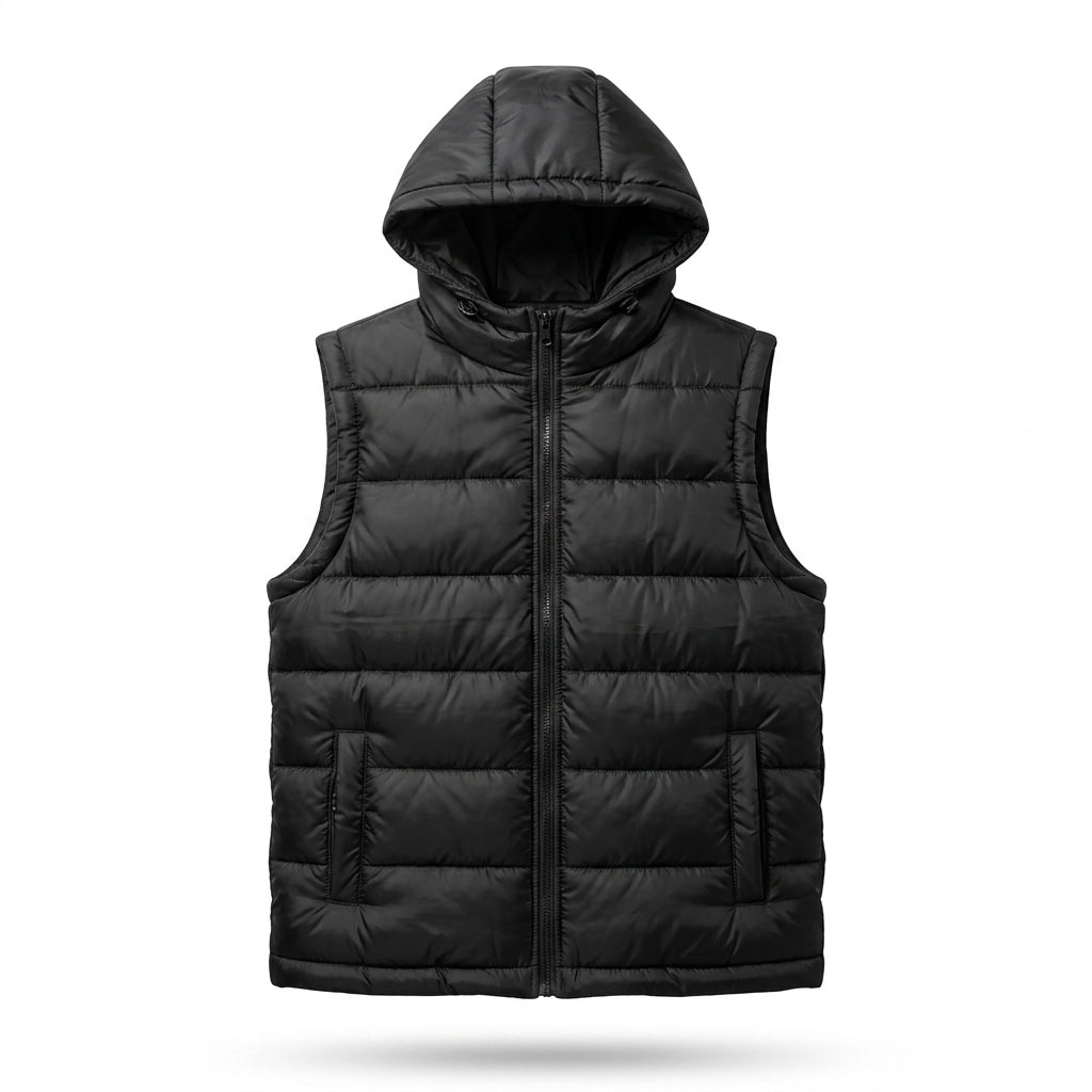 Boys Sleeveless Puffer Jacket in Red | Kids Winter Parachute Jacket