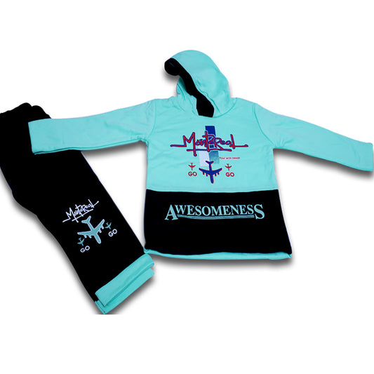 Plane aviator designed pull over hoodie for kids