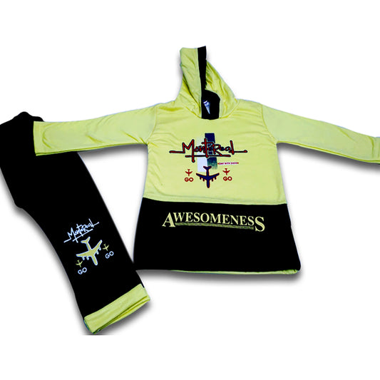 Plane aviator designed pull over hoodie for kids