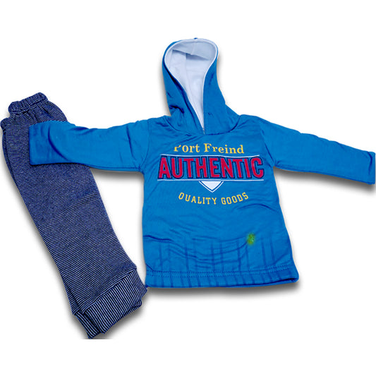 Boys letter graphic embroidery pull over hoodie