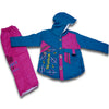Fancy embroided hood with printed pent