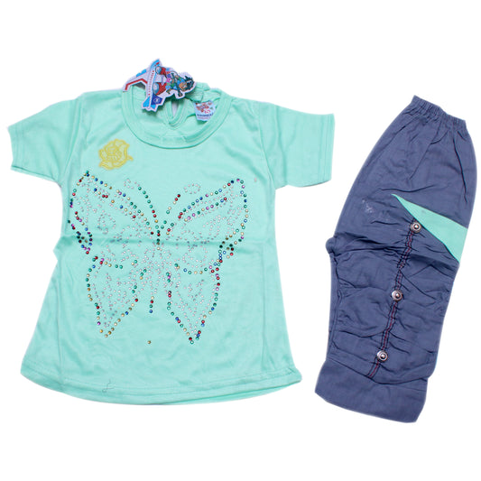 Stylish butterfly shirt and trouser for little girls