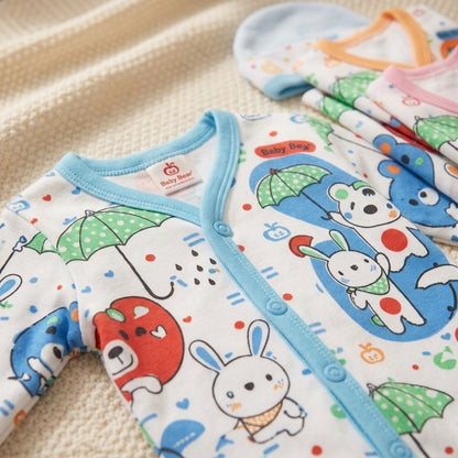 New born baby suits in cotton (pack of 3)