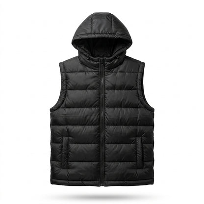 Boys Sleeveless Puffer Jacket in Red | Kids Winter Parachute Jacket
