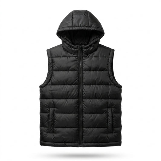 Boys Sleeveless Puffer Jacket in Green | Kids Winter Parachute Jacket