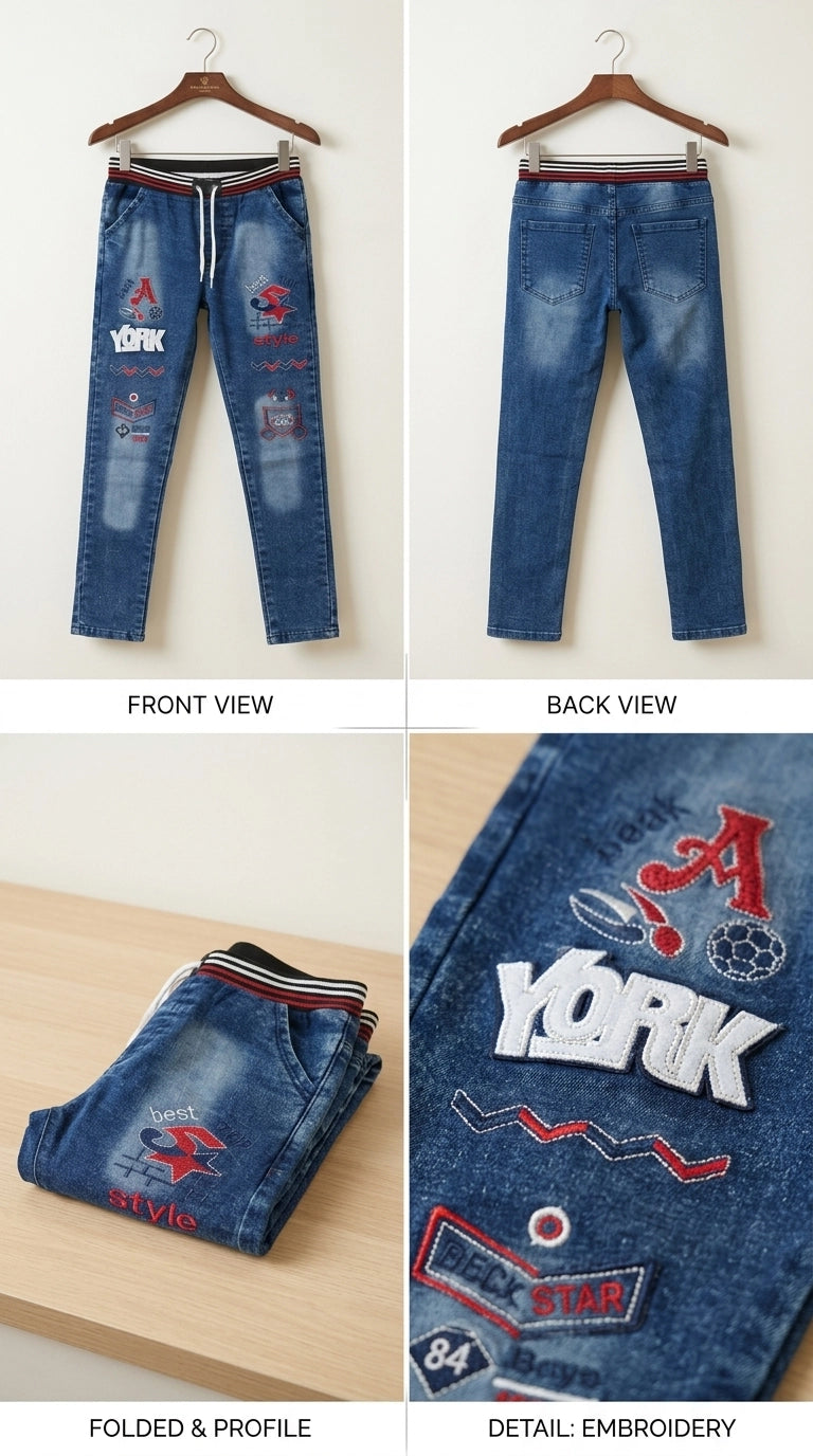 Faded Blue Jeans for Boys | Kids Denim Jeans