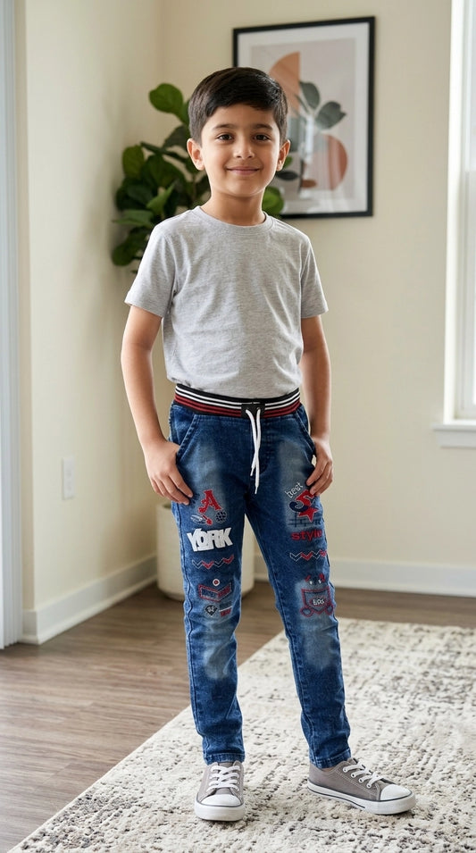 Faded Blue Jeans for Boys | Kids Denim Jeans