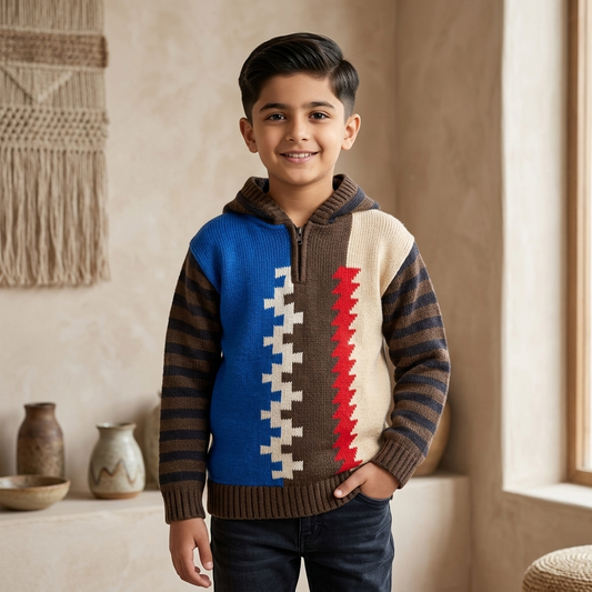 Long sleeves kids knit sweaters for boys