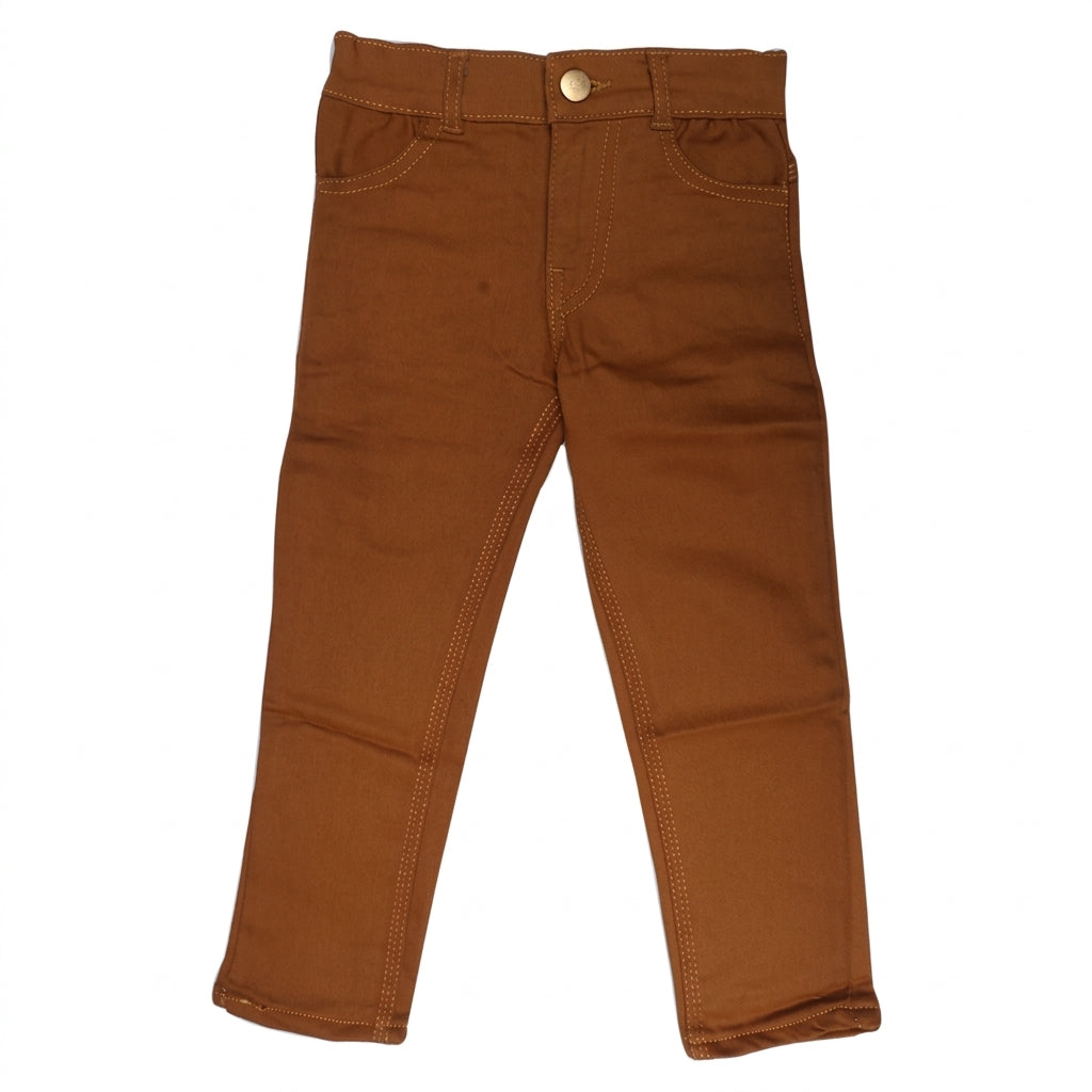 Boys Brown Casual Cotton Stretchable Jeans – Ages 5 to 8 Years