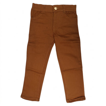 Boys Brown Casual Cotton Stretchable Jeans – Ages 5 to 8 Years