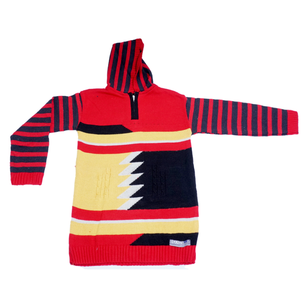 Boys knit sweatshirts in red color with full sleeves