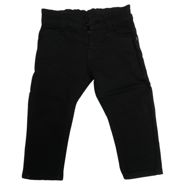 Cotton stretchable jeans for boys in black color