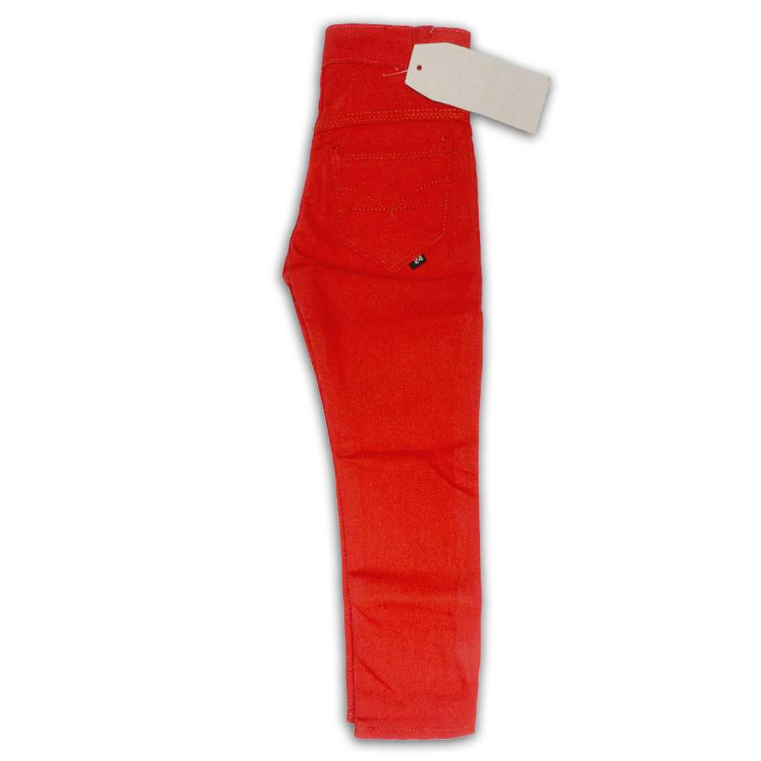 Cotton jeans in red color for boys - Image 3