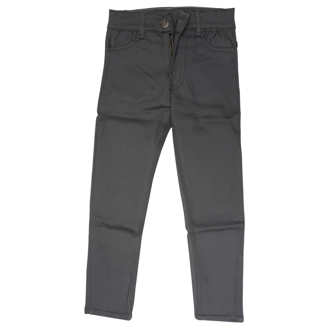 Stretchable cotton jeans for boys in grey color