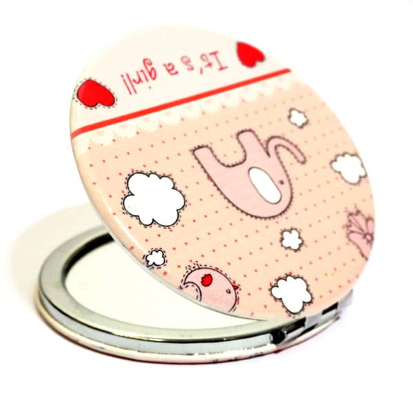 Fancy Pocket Mirrors- Baby Pink Color - Image 2