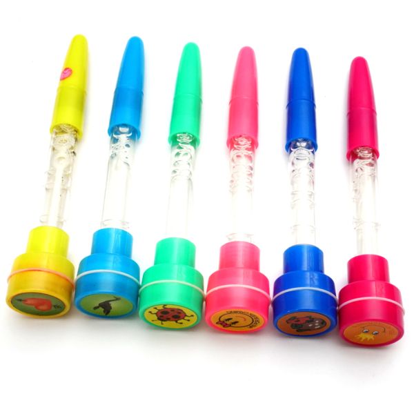 3 in 1 stamp and bubble pens for kids