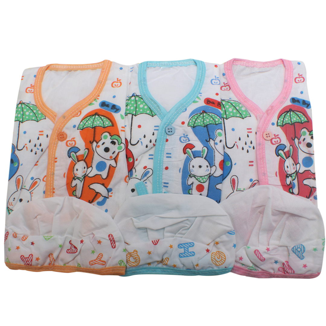New born baby suits in cotton (pack of 3)
