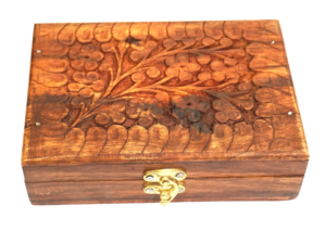 Antique wooden jewelry box