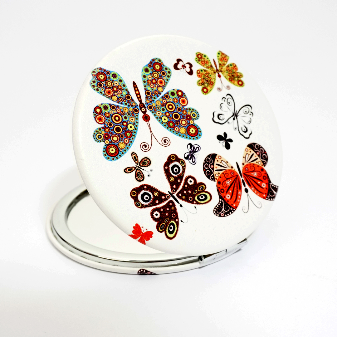 Fancy Pocket Mirrors- White Color