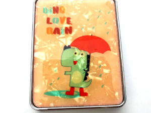Beautiful Designed Compact Pocket Mirror-Orange Color