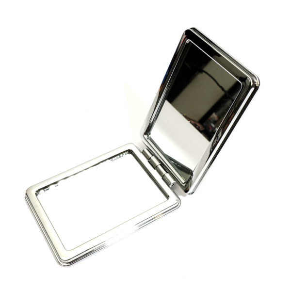 Beautiful Designed Compact Pocket Mirror-Orange Color - Image 3