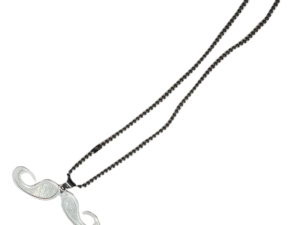 Mustache Style Locket- Silver color