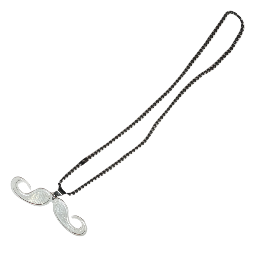 Mustache Style Locket- Silver color