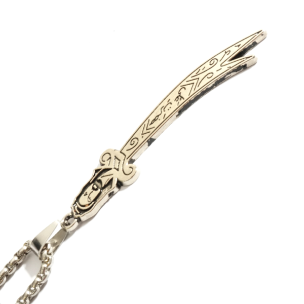 Antique sword style locket with chain - Image 3
