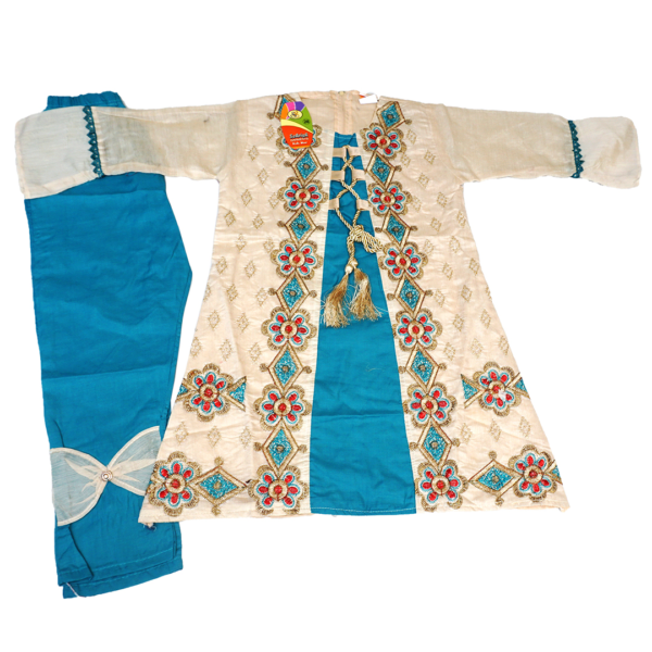 Fancy Embroided Open Shirt for Girls