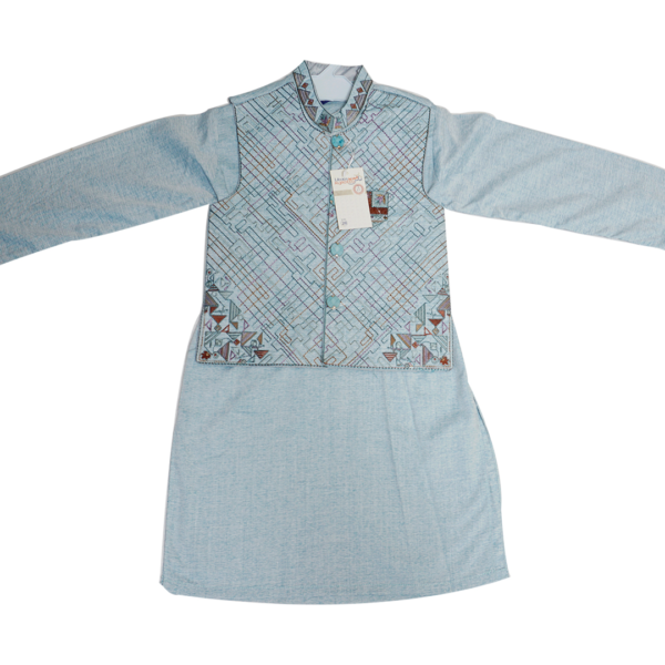 Simple Kurta Pajama with Fancy Waistcoat for Boys