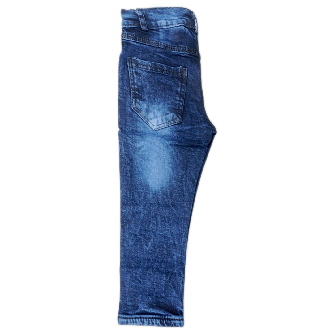 Faded jeans in royal blue color for boys - Image 2