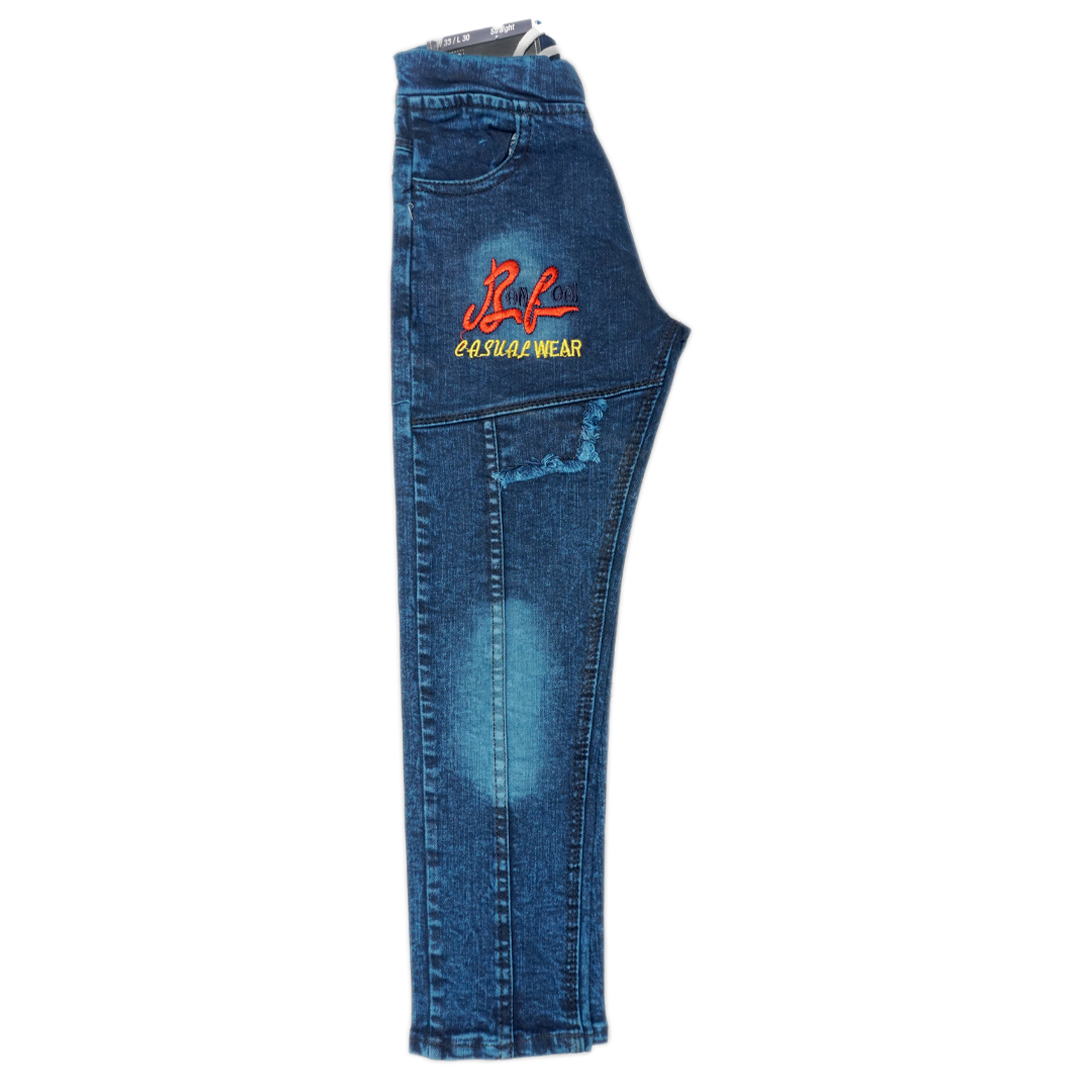 Stylish Junior Boys Stretchable faded Jeans - Image 2
