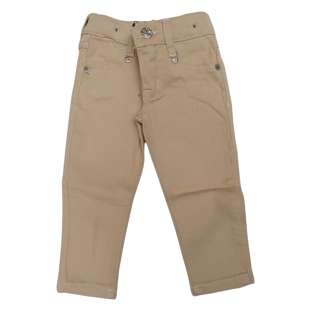 Stretchable cotton jeans for boys in skin color
