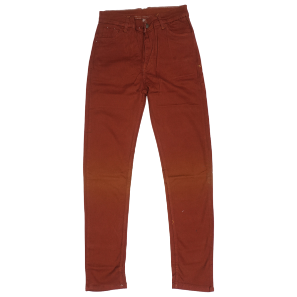 Cotton stretchable jeans for boys in  brown color - Image 4