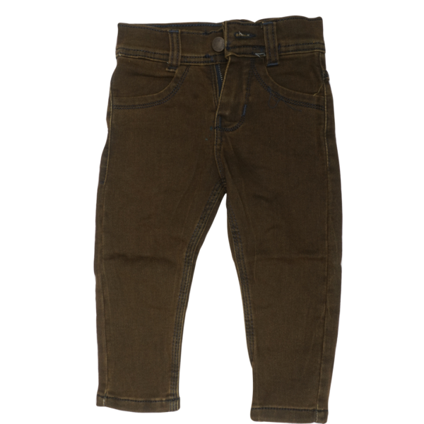 Cotton stretchable jeans for boys in  brown color - Image 2