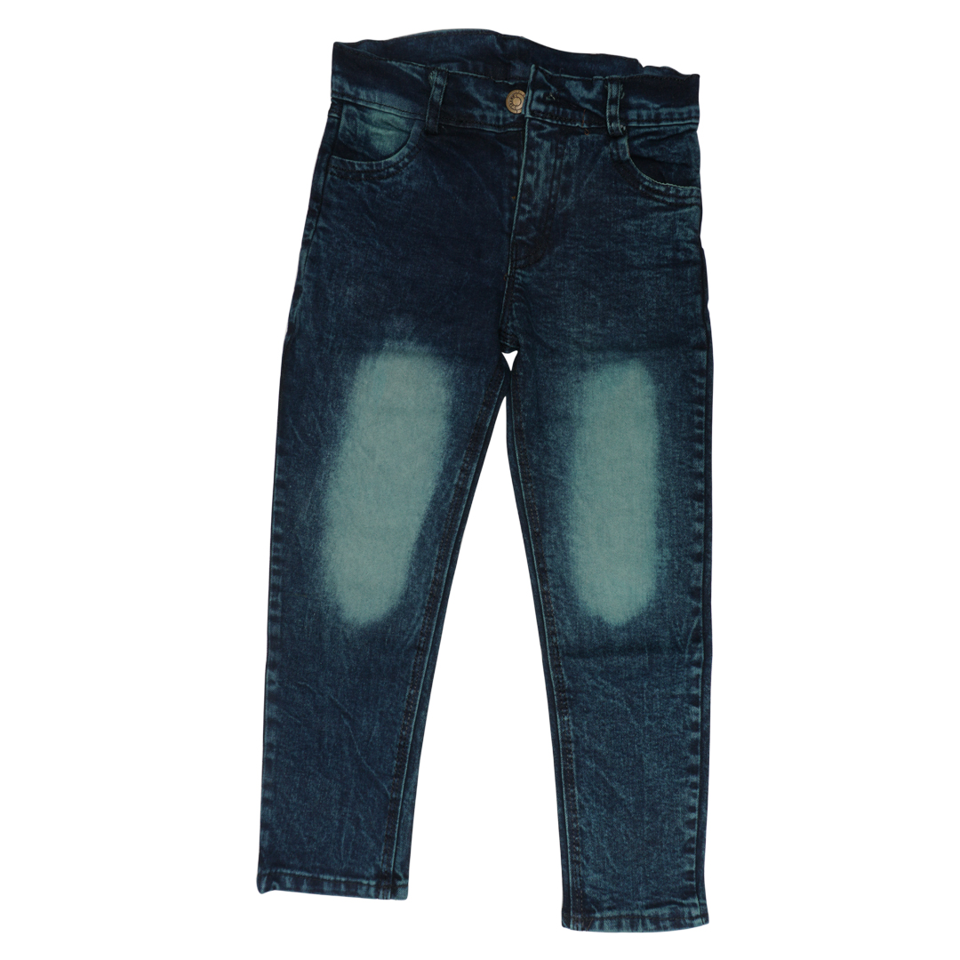 Kids Boys faded jeans in navy blue color