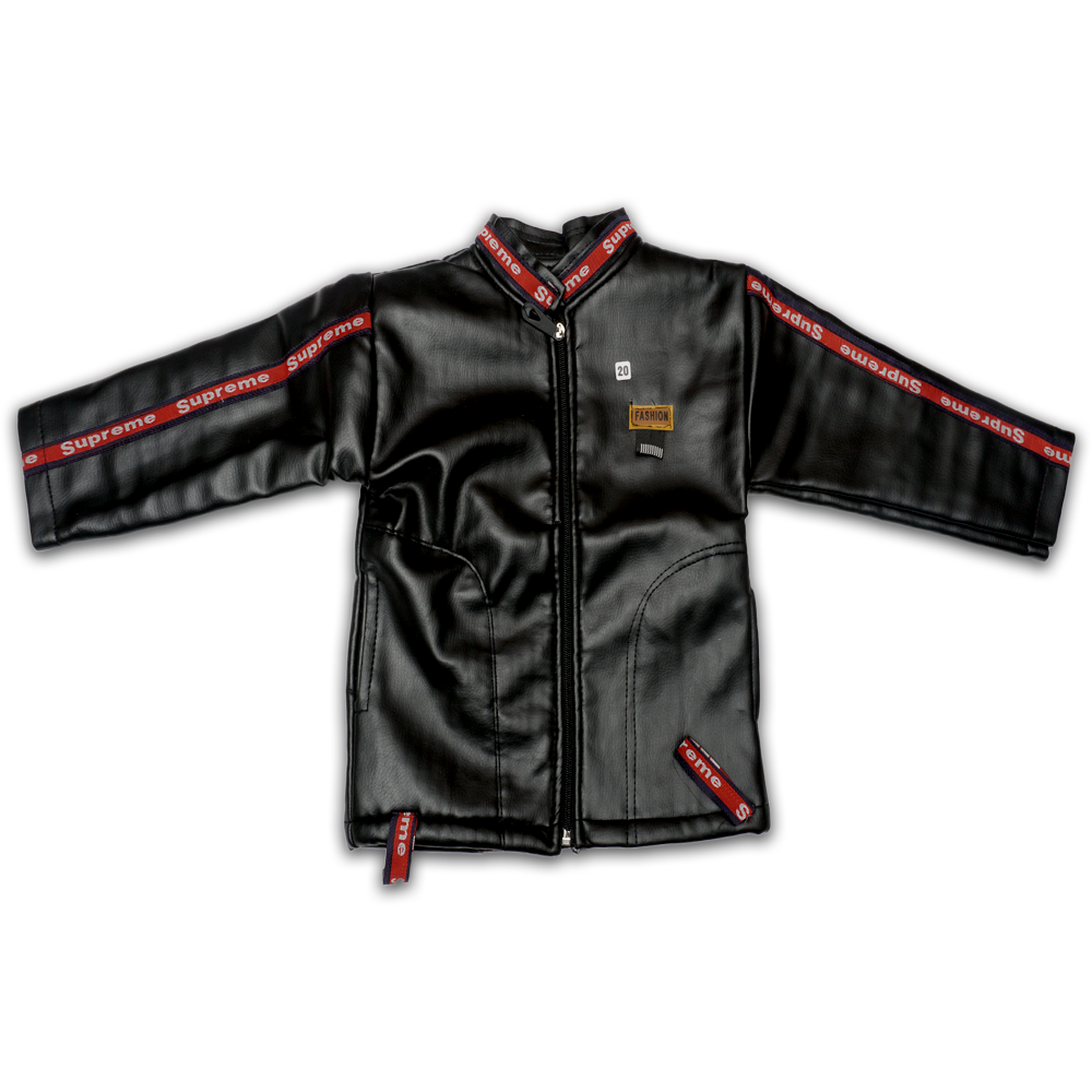 Kids leather jacket -Black