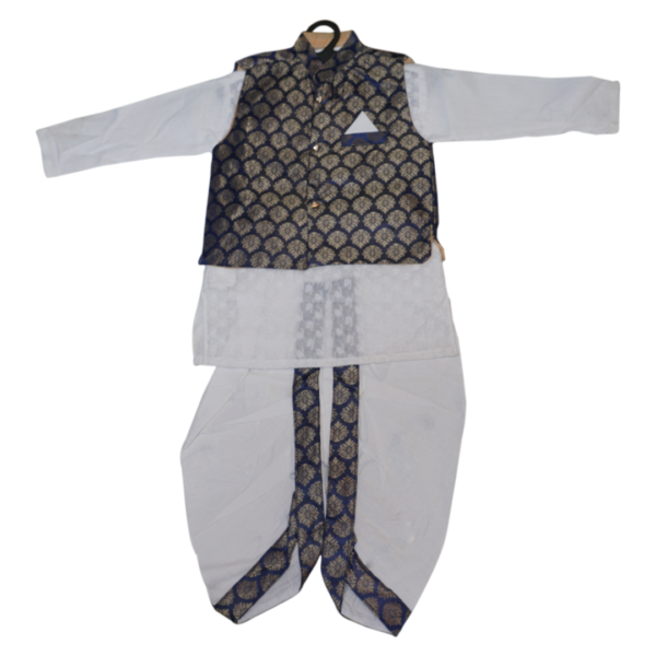 Traditional Dhoti Kurta with Waistcoat For Kids