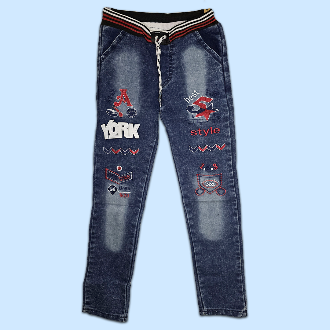 Faded jeans in blue color for boys